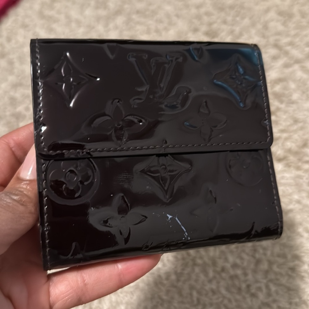 SOLD Louis Vuitton Dark Brown/Purple Monogram Wallet - Picture 2 of 11